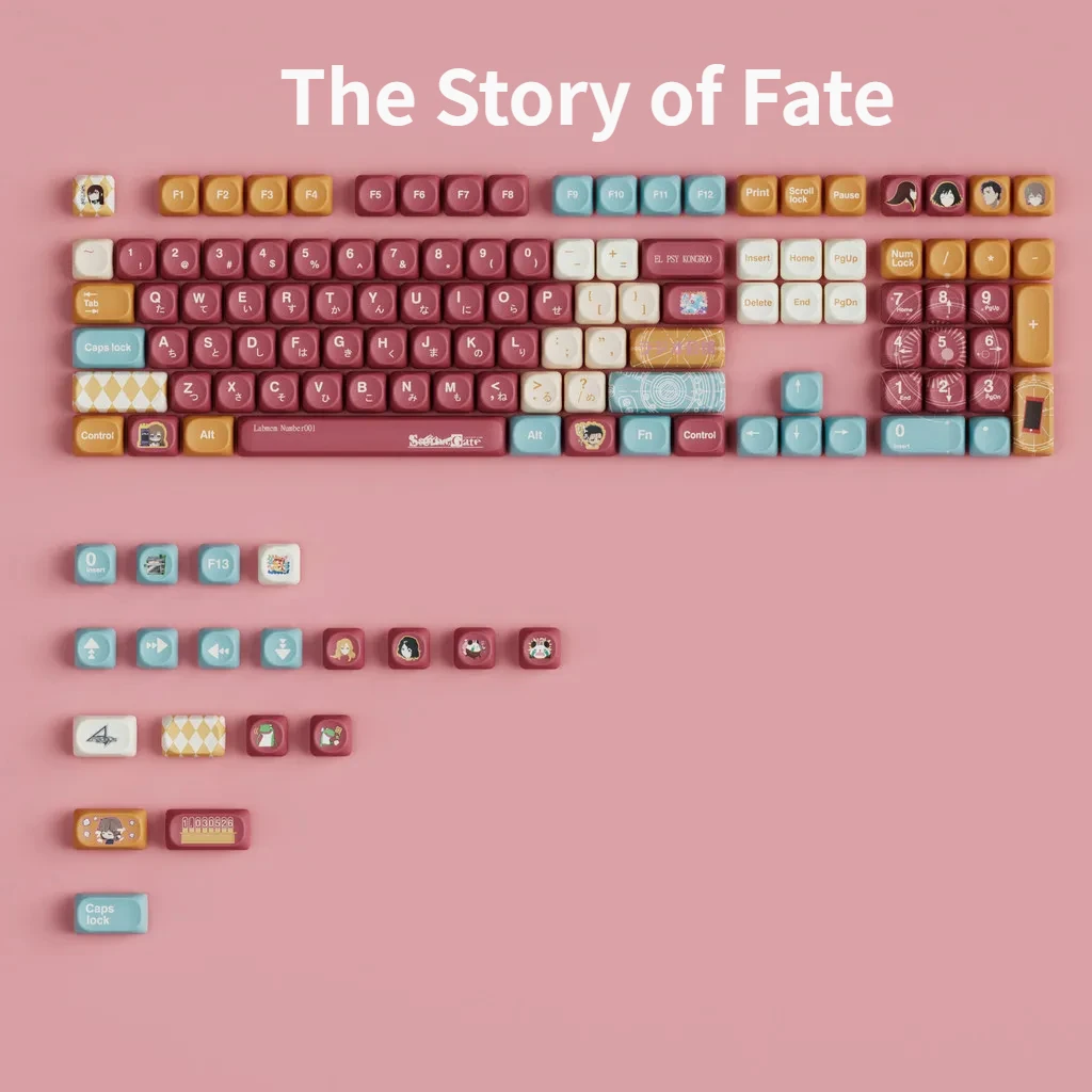 

The Story of Fate Keycaps OQO Profile MX PBT Key Cap DYE-SUB Material For Mechanical Keyboard Free Key Puller