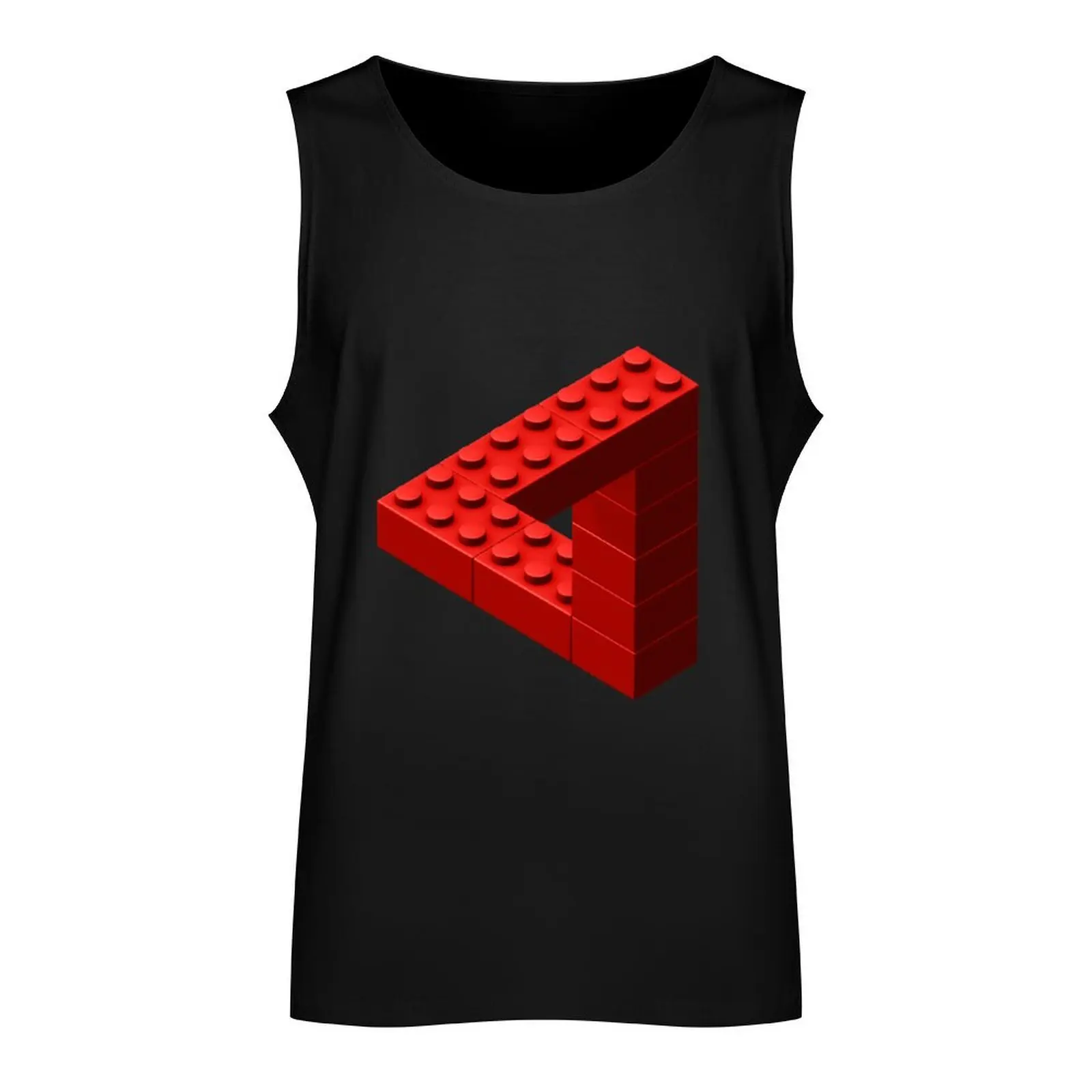 Escher Toy Bricks - Red Tank Top Clothing basketball man sexy?costume