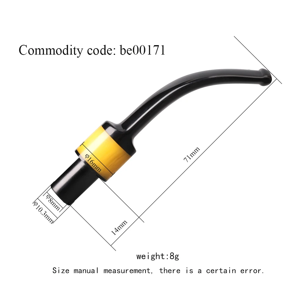 MUXIANG 1pc acrylic curved handle tobacco pipe holder, saddle type, with beeswax ring, pipe mouth, Christmas gift for father