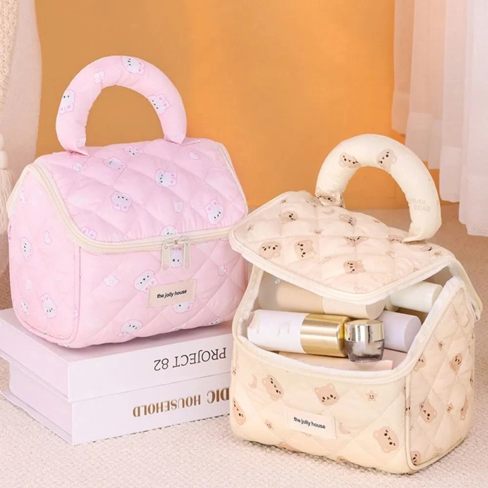 Cartoon Cosmetic Bag Bear Rabbit Butterfly Cherry Storage Bag Large Capaticy Wash Pouch Makeup Brush Case Bath Storage