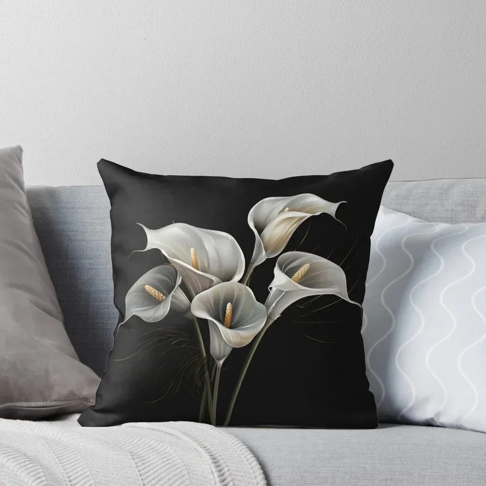 White smoke calla lily. Throw Pillow Christmas Pillows Decorative Sofa Cushions Pillow Cases pillow