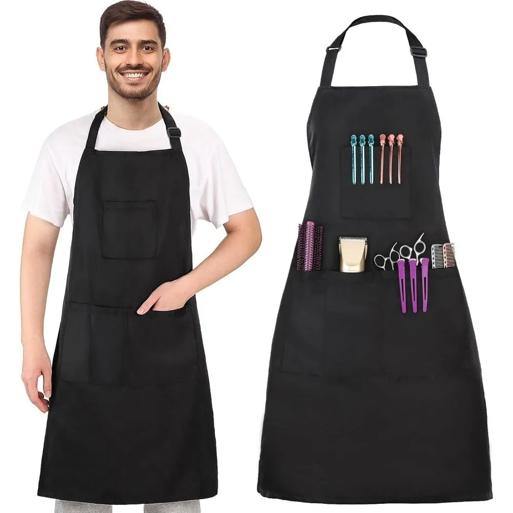 

Waterproof Hair Stylist Hairdressing Aprons Professional Barber Wrap Hair Cutting Cloth with Pockets Durable Hair Salon Uniforms