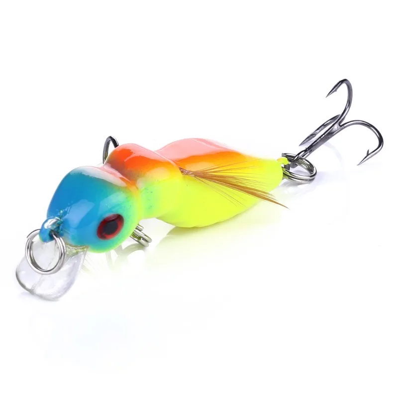 

EASYFISH 1pcs 4.5cm Artificial Bee Shaped Fishing Lure Topwater Crankbait Bass Fishing Tackle 3.5g Insect Hornet Fishing Lure