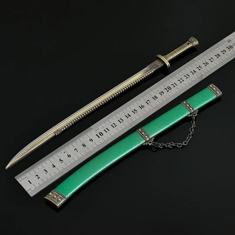 28 cm Chinesische kalte Waffen, Filme und TV-Shows, Qianlongs kostbares Schwert, Metallhandwerk, Spielzeugmodelle, Ornament-Sammlung, Desktop-Spielzeug