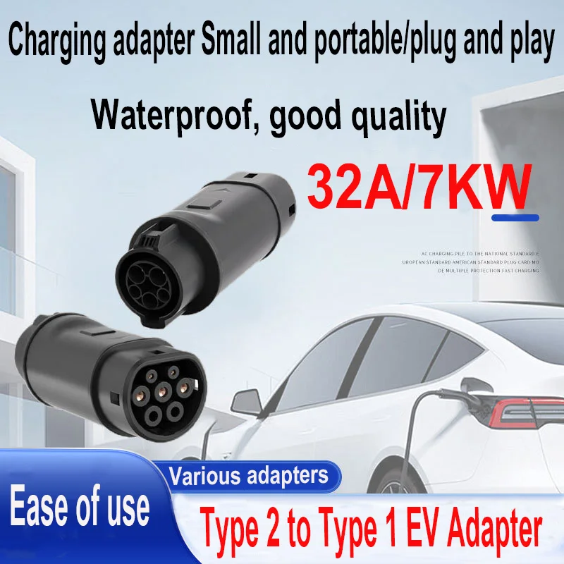 DIBO EV Adapter IEC 62196 Type 2 to Type 1 J1772 32A EVSE  GBT to Type 2 Charger Connector Electric Vehicle Cars Charging Conver