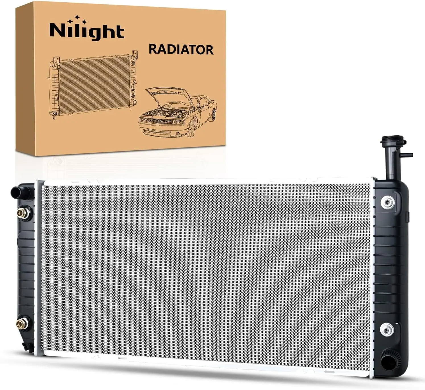 Nilight Radiator for Chevrolet Express 2500 3500, GMC Savana 3500 2500 4.8L 6.0L V 2004 2005 2006 2007 2008 2009 2010 2011 2012 2013 2014 2015 2016 2017 2018