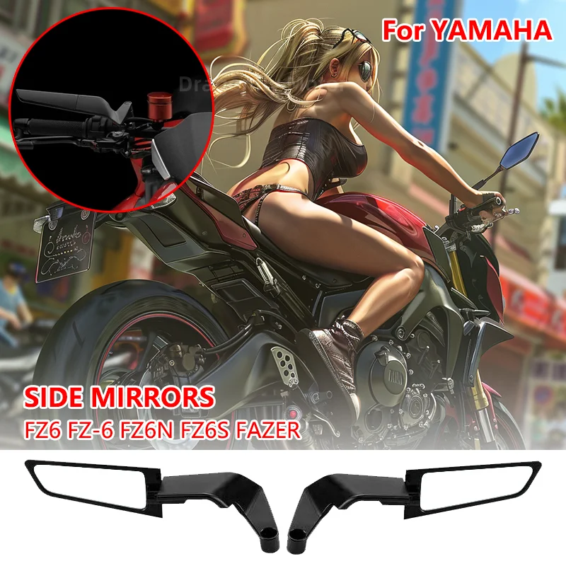 

For YAMAHA FZ6 FZ-6 FZ6N FZ6S FAZER Motorcycle Mirrors Stealth Winglets Mirror Kits To Rotate Adjustable Mirrors