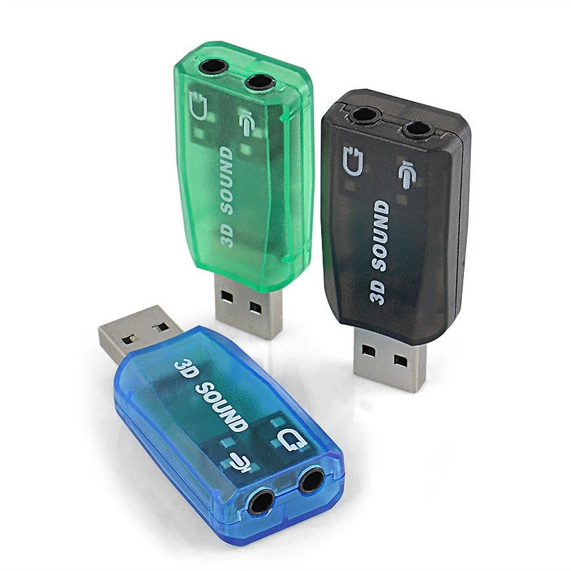RISE-2X USB เป็น3.5mm ไมโครโฟนช่องเสียบหูฟังชุดหูฟังสเตอริโอ3D การ์ดเสียงพีซีอะแดปเตอร์เสียง