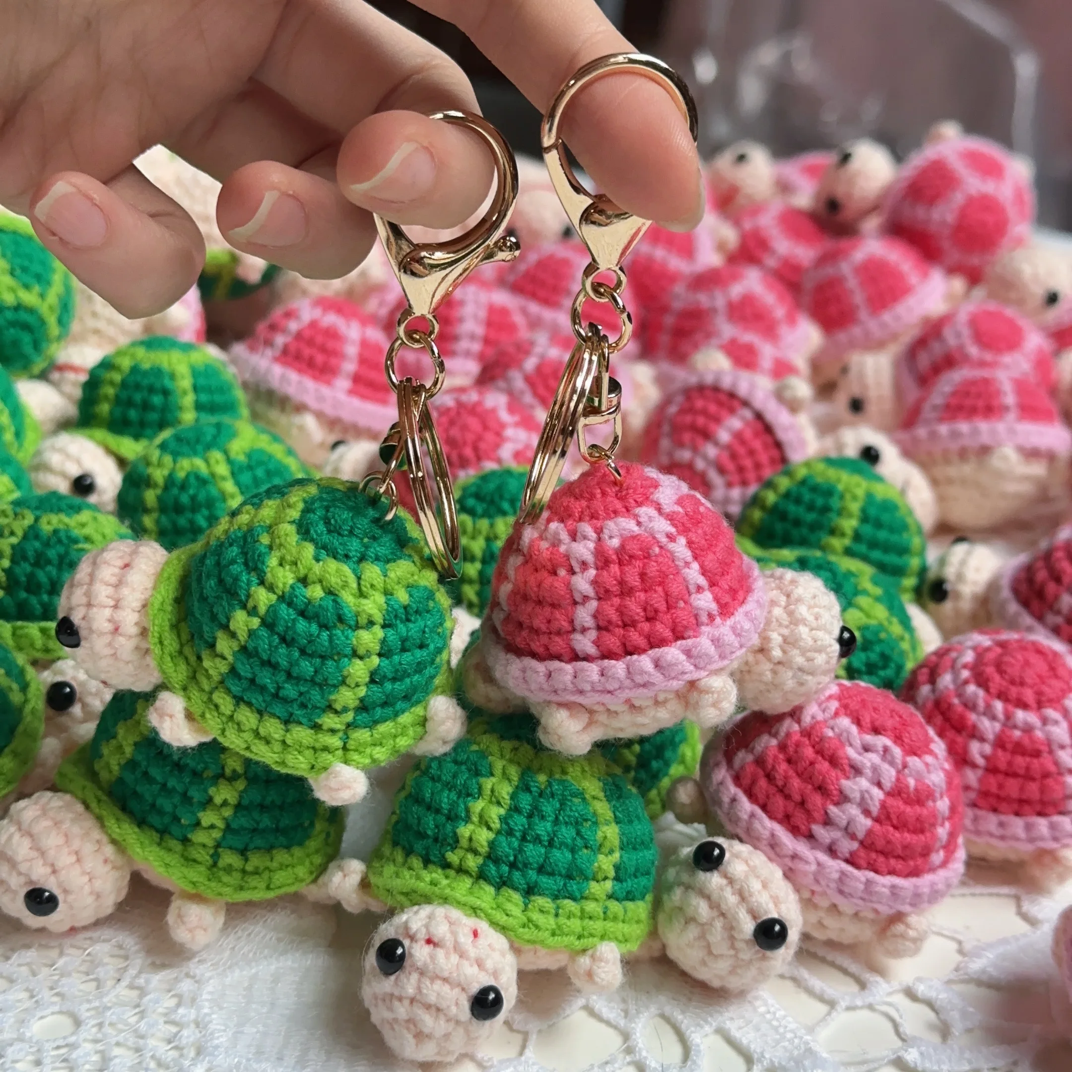 New Crochet Sea Turtle Car Mirror Accessory, Cute Mini Turtle Car Rear View Mirror Hanging Accessories, Car Interior Decoration