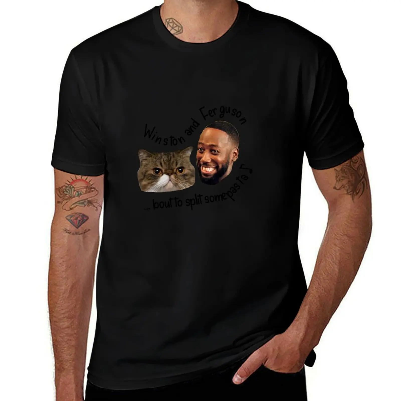 New Girl Winston and Ferguson T-Shirt No Iron Casual Short Sleeve Top T-Shirt