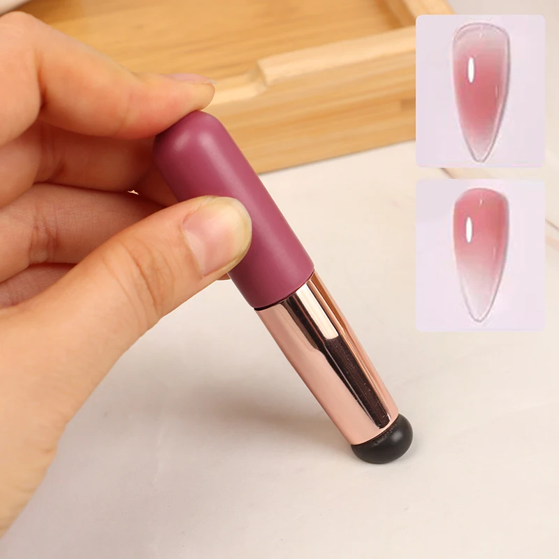 1Pc シリコーンリップブラシ防塵カバー付きソフト丸頭口紅アプリケーターリップ化粧品ツール多用途アイシャドウブラシ