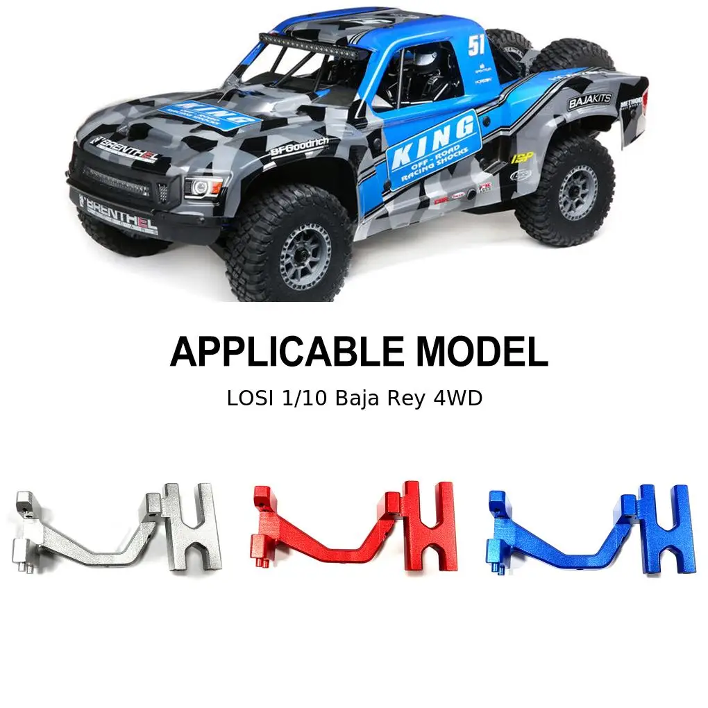 Rcgosfollow supporto Servo sterzo staffa di montaggio Servo ad alta resistenza per 1/10 LOSI Baja Rey 4WD percorso corto blu scuro