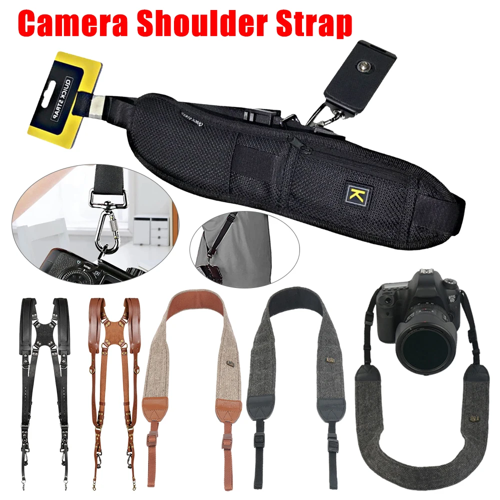 Digital Camera Strap Shoulder Neck Straps Belts Compatible For Nikon Canon Sony Adjustable Camera Lens Belts Camera Accessories