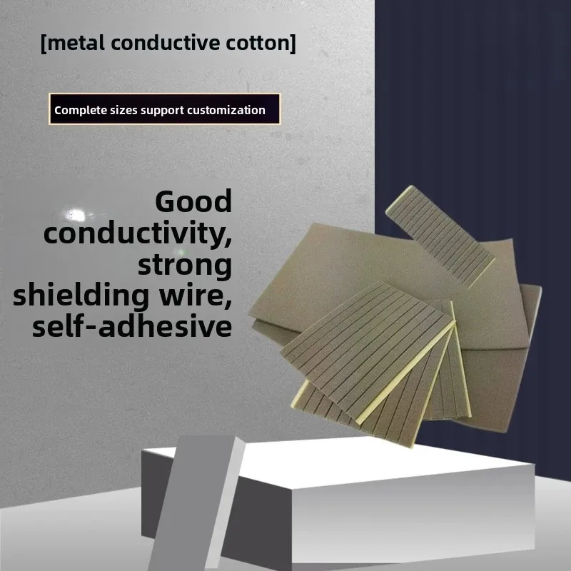 Cut EMI Metal Conductive Cotton Strip Plain Weave Conductive Foam Conductive Cloth Electronic Shielding Material Foam Strip