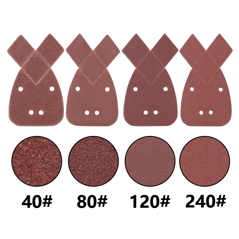 XCAN 10/40Pcs Sandpaper 4 Holes Self-adhesive Sanding Paper 40-240 Grit Mouses Sanding Sheets Pads Abrasive Tool Grinding Disc