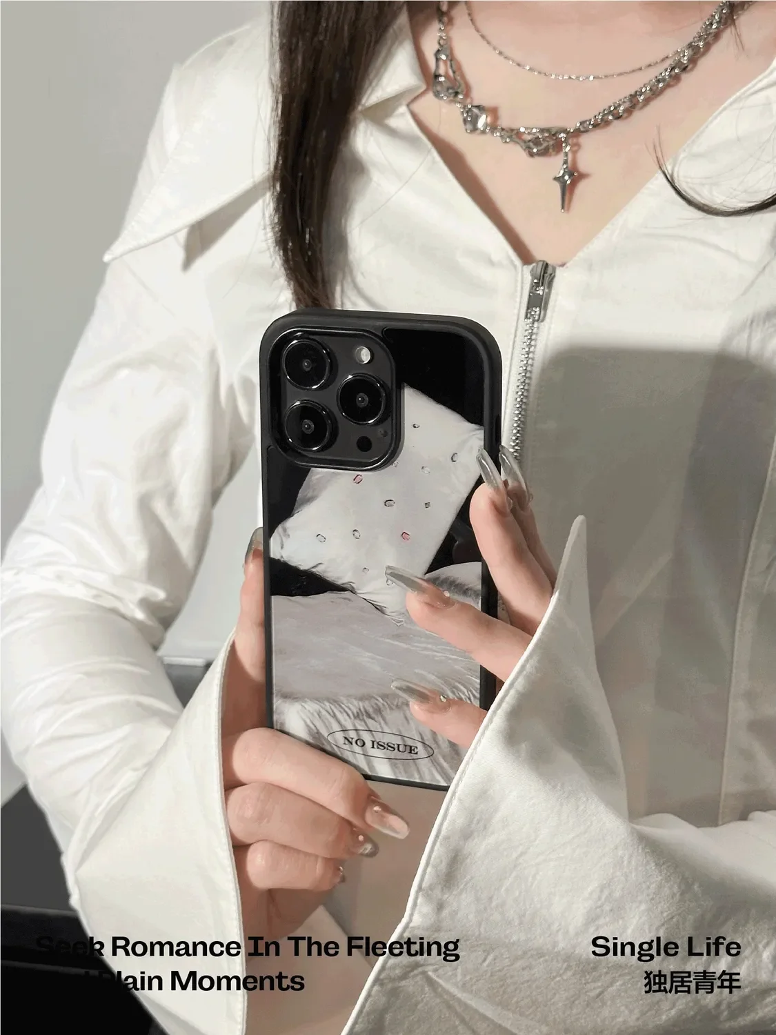 Korean Ins Niche Art Solitary Youth Creative Phone Case Glass Hard For iPhone 17 Air 16 15 14 13 12 11 Pro Max Plus Y2K Cover