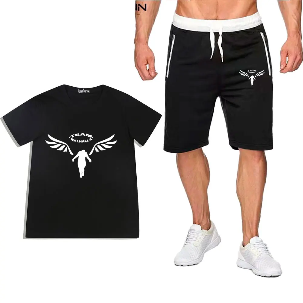 Verão conjunto de duas peças anime algodão masculino camiseta + conjuntos de esportes dos homens tóquio vingers shorts pantsuit t camisas define sweatpants