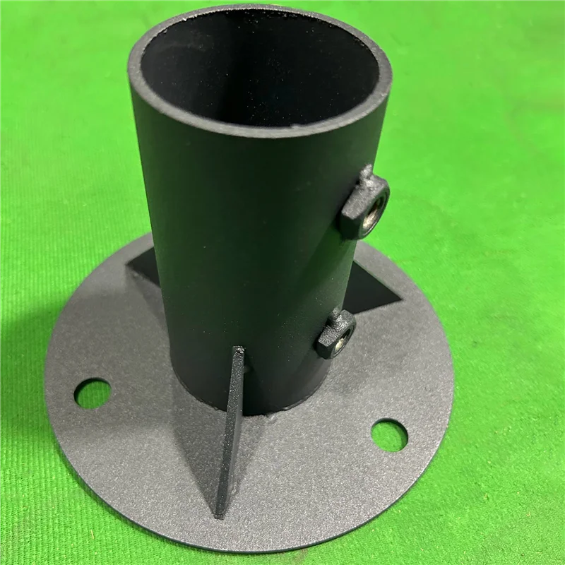 ABNM Rantai Link Pagar Tiang Lantai Flange Logam Rantai Link Pagar Kotak Surat Aksesoris 65Mm