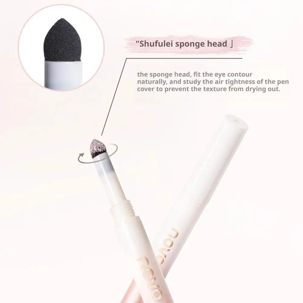 Dwugłowy pisak do efektu leżącego jedwabnika, oczy efektu leżącego jedwabnika, rozświetlacz do powiek, cienki puder, odporny na pot, długotrwały, intensywny kolor.