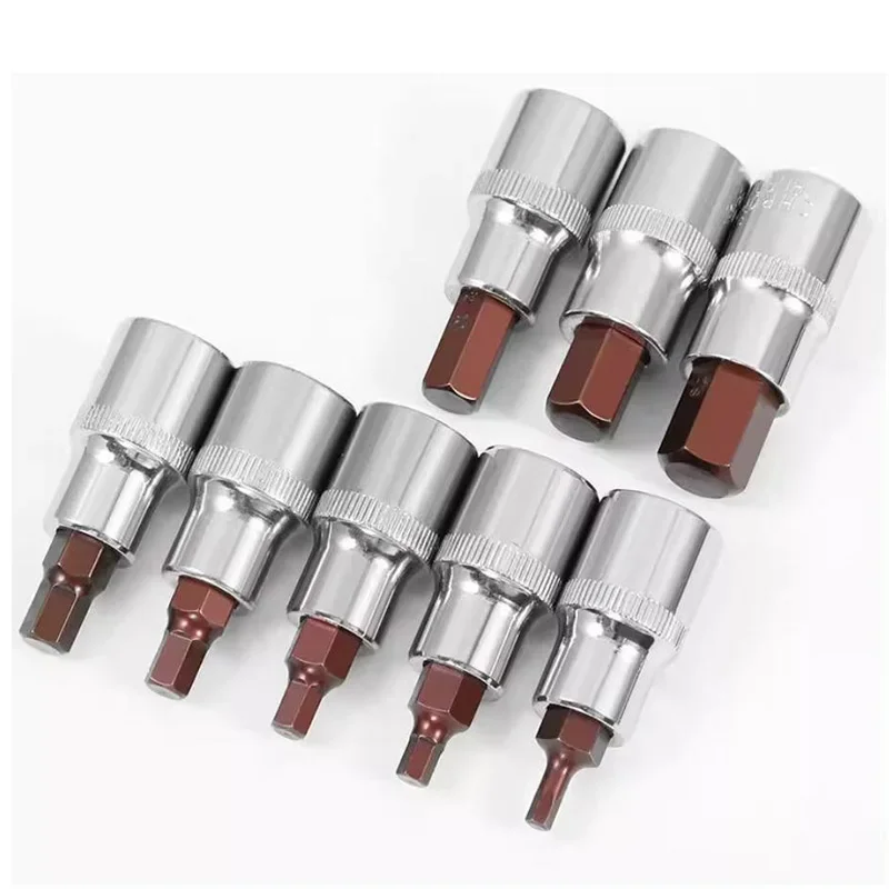 55mm 1/2 pulgadas unidad métrica Hex Allen llave Bit Socket métrico H3 H4 H5 H6 H7 H8 H10 H12 H14 H17 H19