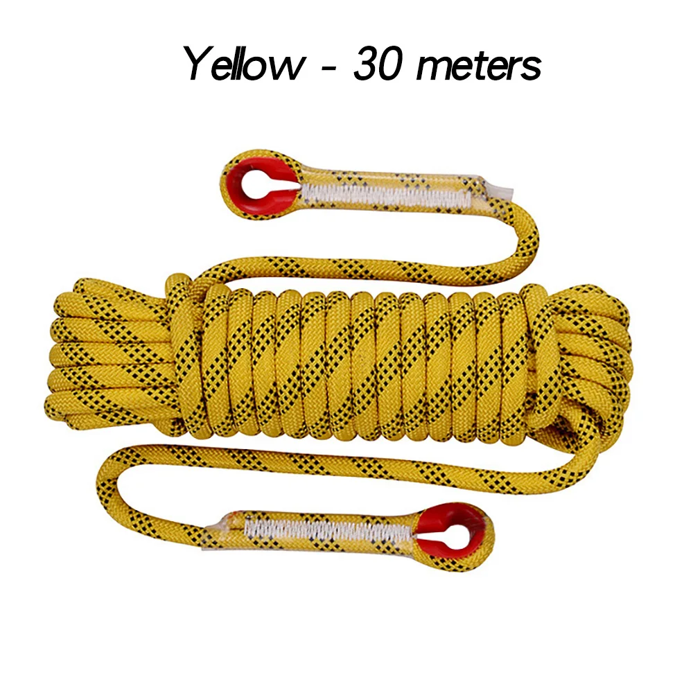 NONE 12mm 50m Outdoor Klettern Seil Flucht Rettungs Statische Seil Rock Ausrüstung Bergsteigen Rettungsleine Notfall Überleben Sicherheit Ausrüstung 9