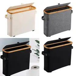 Japanese Style Minimalist Bamboo Cover With Transparent Tissue Roll Storage Toilet Paper Storage Miscellaneous Storage Basket