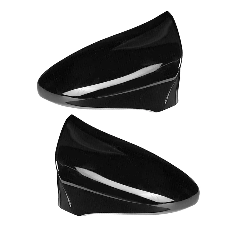 

2pcs Horn Style Side Door Rearview Mirror Cover Cap Glossy Black Trim Fit for Lexus IS RC GS 300h 350 450h RC F SPORT 2015-2018