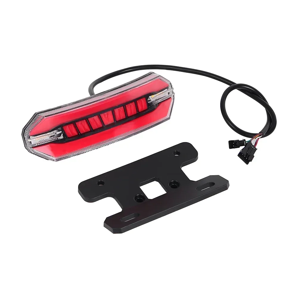 ضوء تحذير الفرامل عالي السطوع للدراجات الكهربائية سلامة الليل ركوب LED Ebike الفرامل الضوء الخلفي الملحقات #2