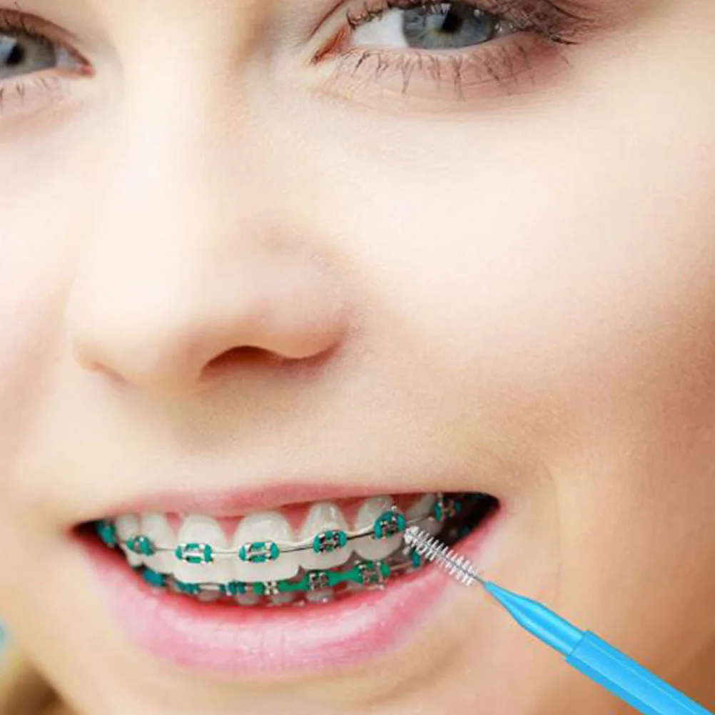 80 قطعة فرش بين الأسنان منظف الأسنان المحمولة أداة العناية بالفم لمنع تجويف التنفس الطازج فرشاة بين الأسنان تقويم الأسنان #4