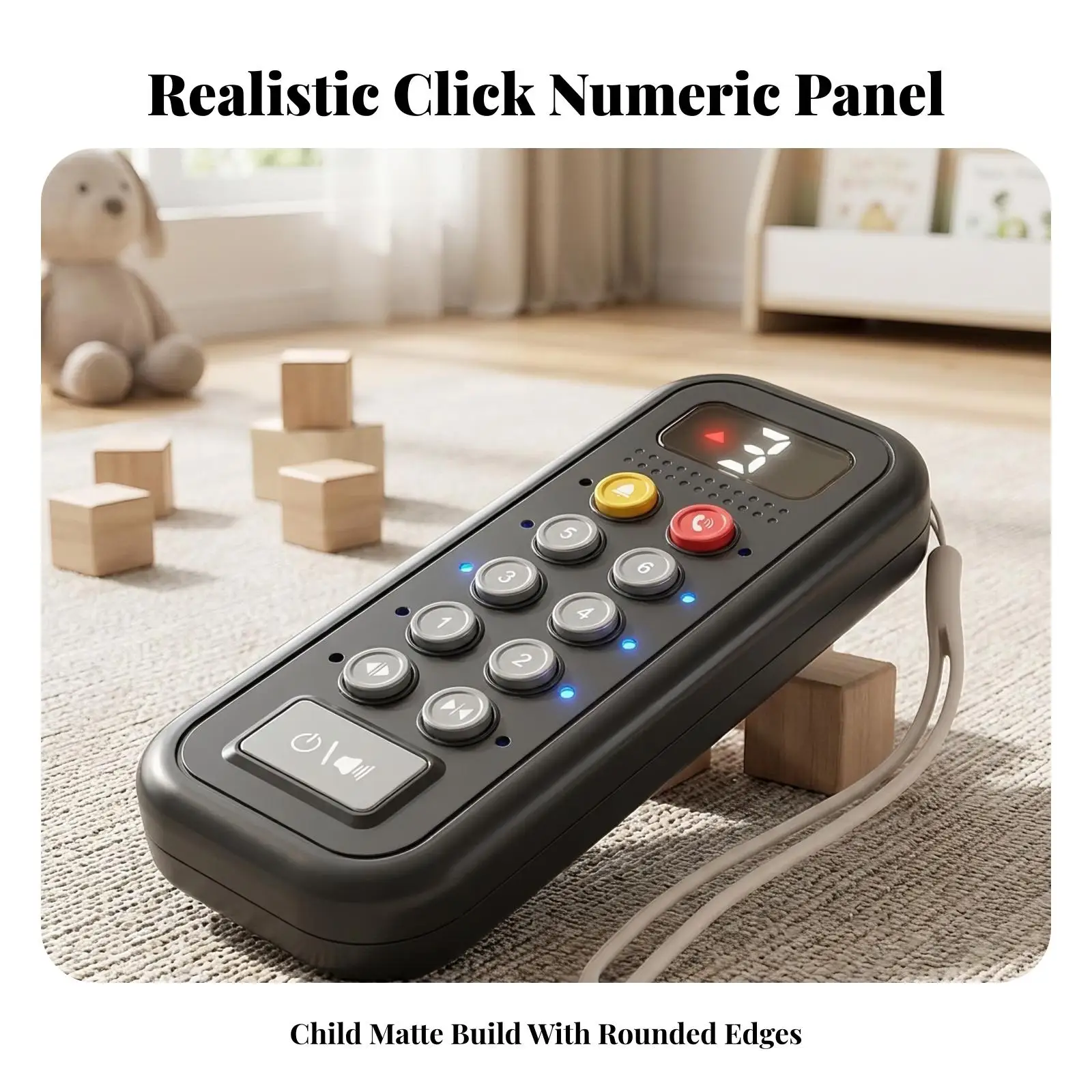 Pretend Play Elevator Control Panel Toy for Children with Speaker and Cord for Fun Educational Activity Set