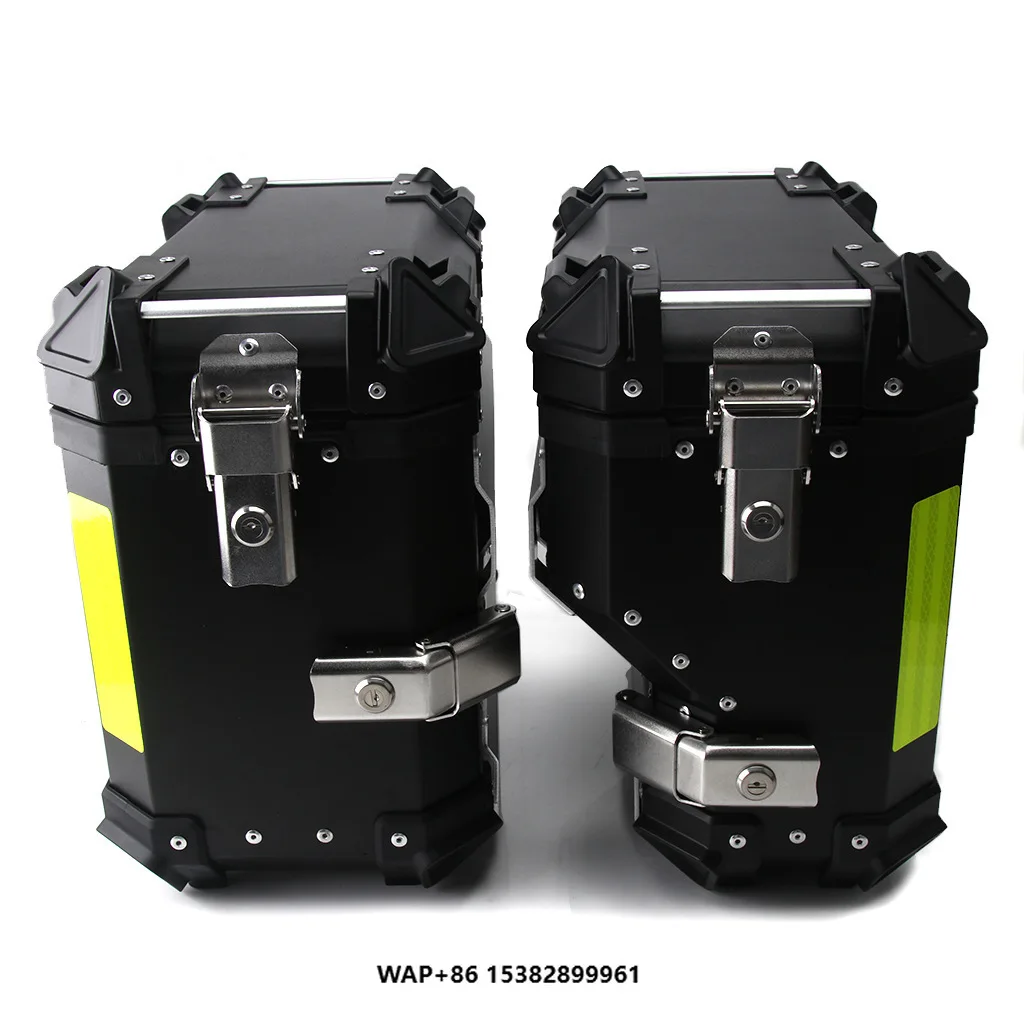 Motorcycle Trunks Aluminum 38LSide Boxes of Motorcycle Waterproof Motor Left Right Box Large Capacity Motorcycle Side Box