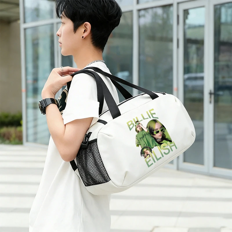 

Cute Famous Singer B-Billies Travel Bag Cartoon Printed Luggage Bags Outdoor Camping High Capacity Backpack Oxford Cloth Gym Bag