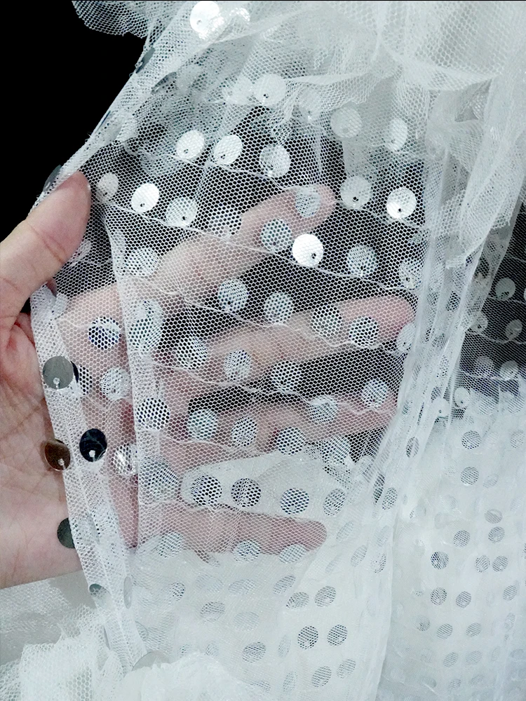 Sparkly Sequin Tassels Jacket Long Sleeve Silver Extra large Coat Men Singer Show Costume Evening Dance Stage Celebrate Outfit