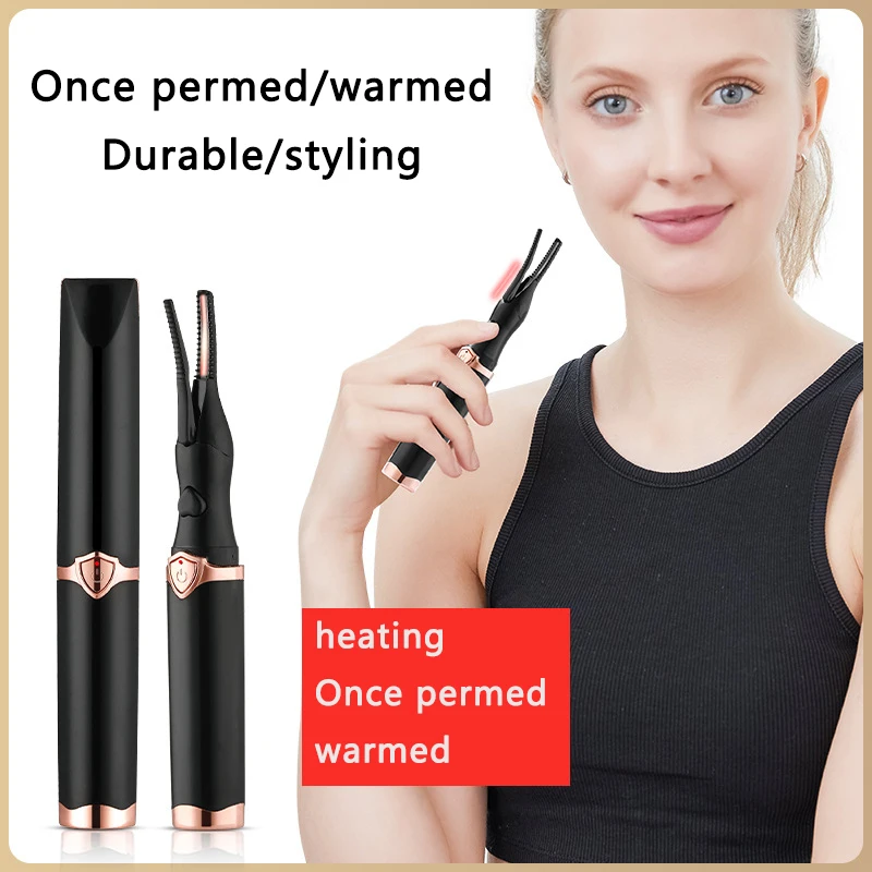 Long-Lasting Portable Electric Eyelash Curler with Heated Technology - Perfect Gift for Women and Girls