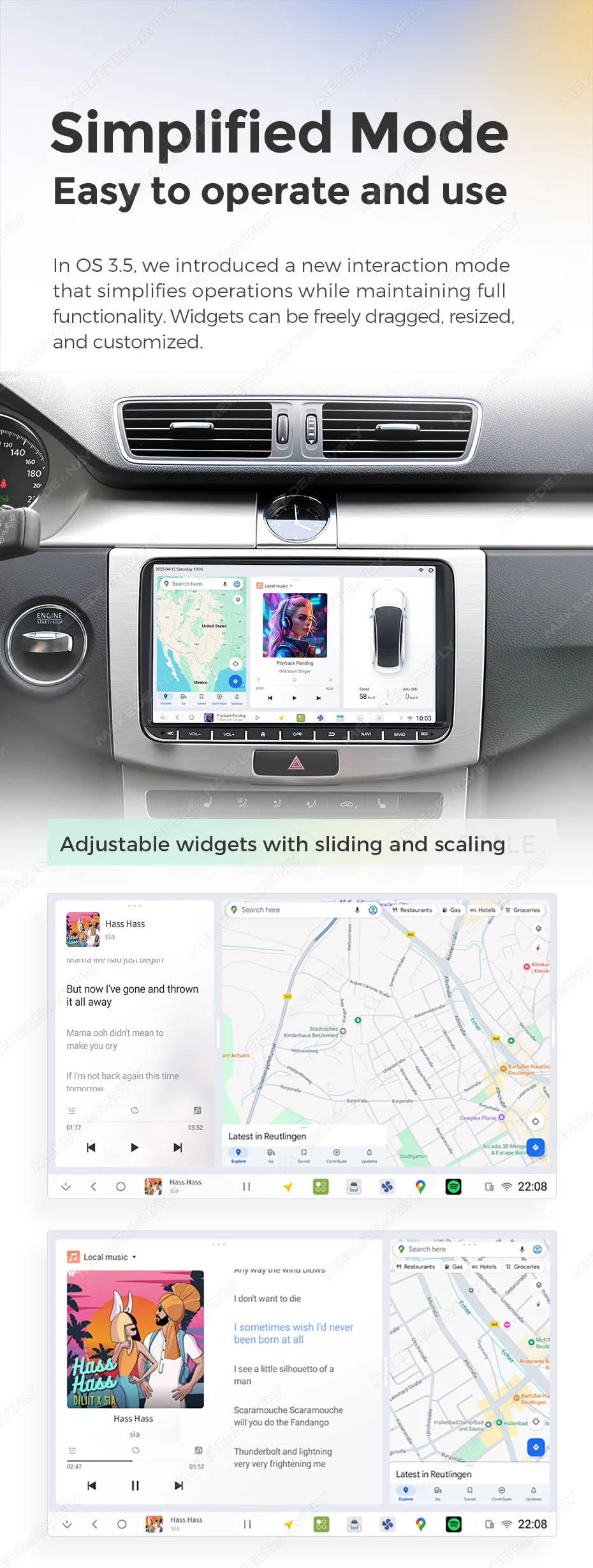 DUDUAUTO 8-Kern Dual-Band GPS 9 Zoll DUDU7 Autoradio für Volkswagen Seat Skoda Passat Golf Polo Jetta, kabelloses Carplay, Android Auto, OTA Online-Upgrade, DUDU OS, intelligentes Autosystem, 4G WIFI, BT, DSP, RDS, GPS-Navigation, Bildschirm – Detail 21