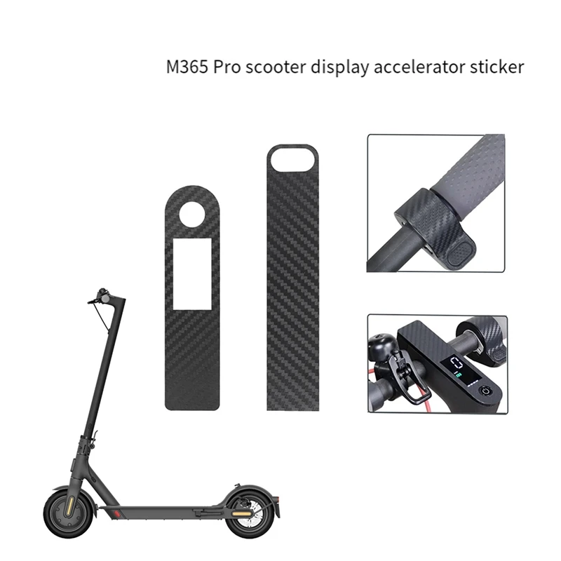 Applicable To M365/Pro Electric Scooter Instrument Cover Sticker Finger Accelerator Carbon Fiber Protective Film Sticker