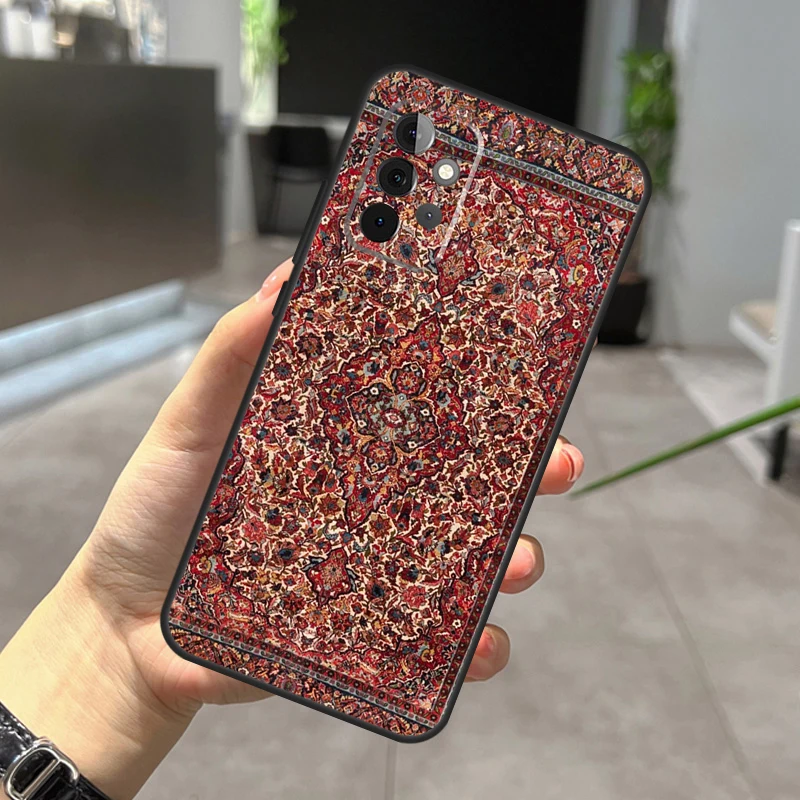 Retro Ethnic Carpets Turkish Rug Case For Samsung Galaxy A12 A32 A52 A05 A36 A56 A26 A16 A53 A33 A13 A55 A35 A15 A14 A34 A54 - view 4