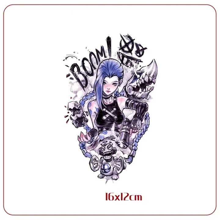 

Anime Jinx Temporary Tattoos Durable Cartoon Waterproof Fake Tattoo Realistic Body Art Tatoo Body Stickers for Woman Man