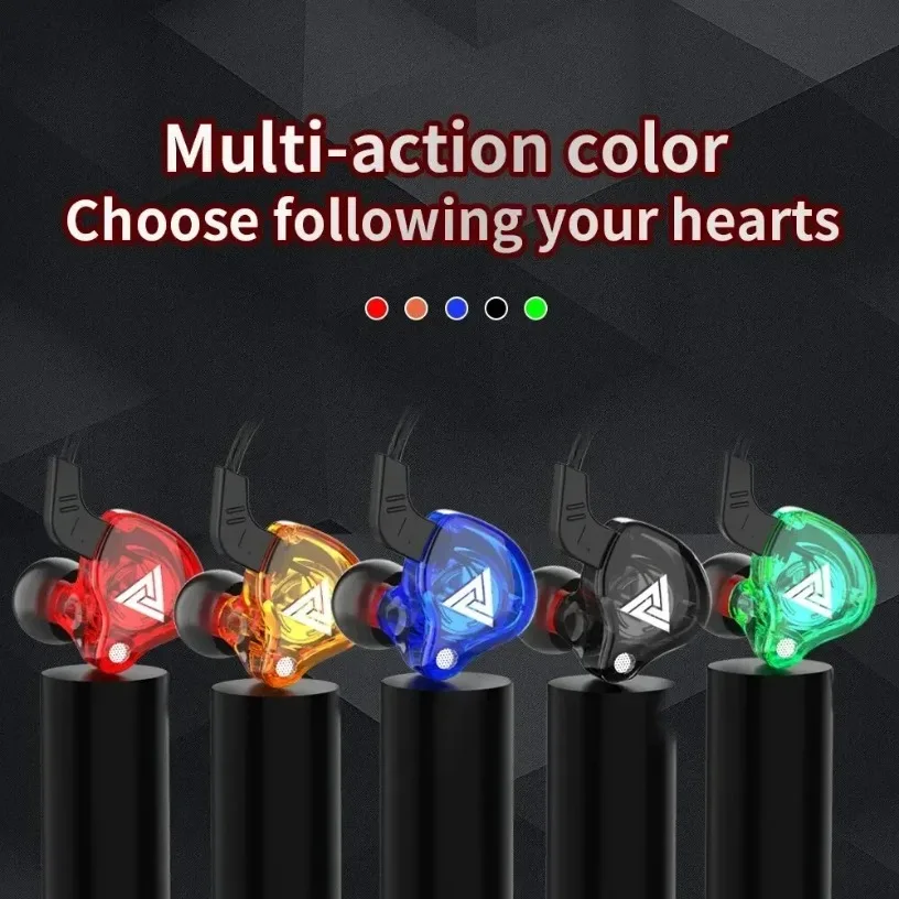 New Sport Headset with Microphone 3.5mm Wired Headphones QKZ AK6 In Ear Earphone for iPhone In Ear Mic Stereo Race Headset