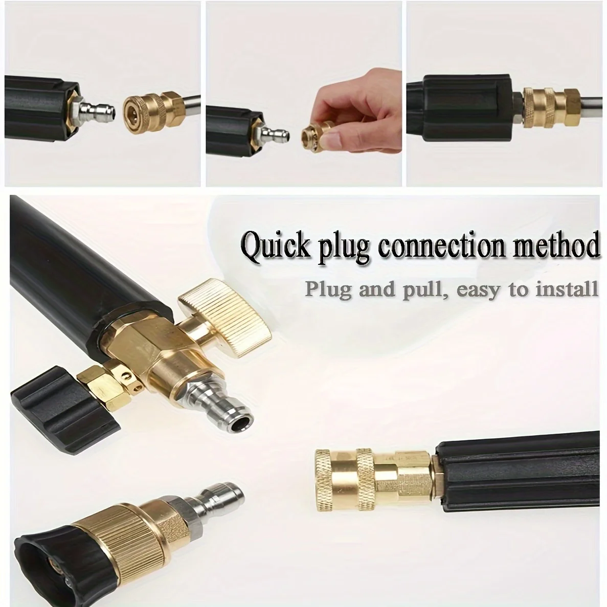 1/4 foam pot core quick connector high pressure water gun quick plug connector car washing machine inlet and outlet adapter