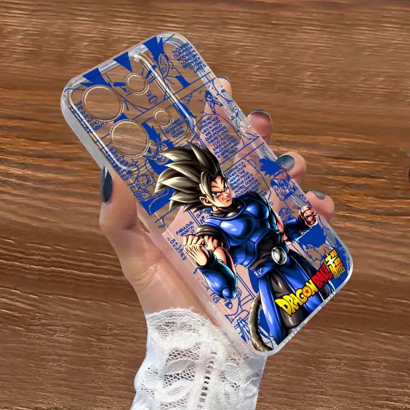 

Dragon Ball Art Vegeta Cool For Xiaomi Redmi Note 8 8T 9 9T 11E 12 13 14 Pro Plus Turbo 5G Fashion Transparent Phone Case