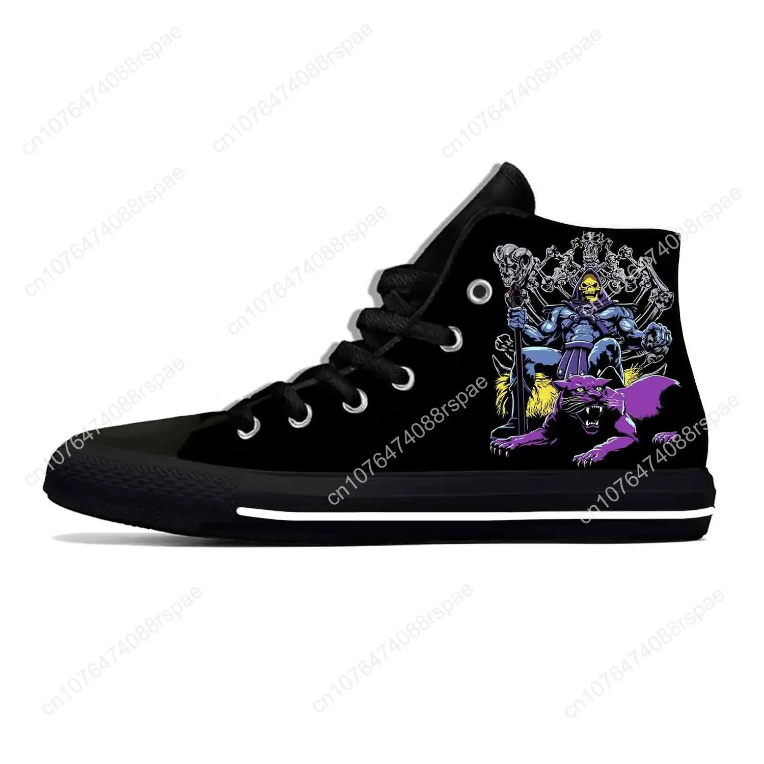 Meesters Van Het Universum Cartoon Skeletor He-Man Casual Stoffen Schoenen Hoge Top Lichtgewicht Ademend 3d Print Heren Dames Sneakers