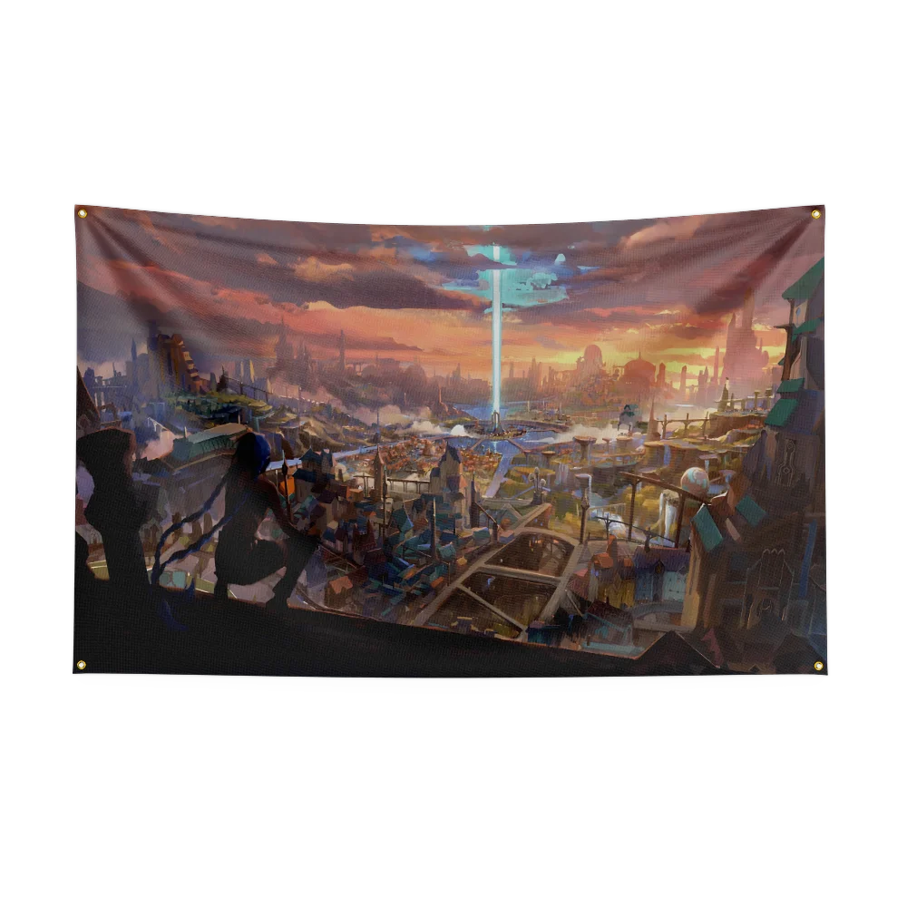 90X150CM Arcanes Leagues of Legends Flag-LOLS Polyester Digital Printed Game Tapestry Curtain For Decor