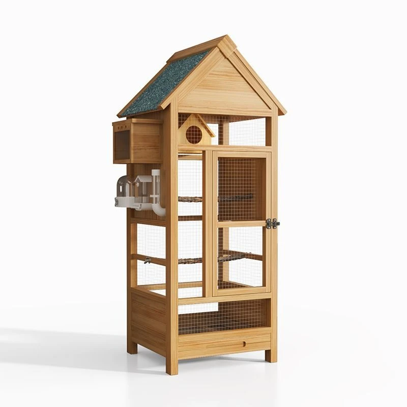 Incubadora doméstica à prova de respingos, fácil de limpar, gaiola de madeira para pássaros ao ar livre, villa ecológica para pássaros
