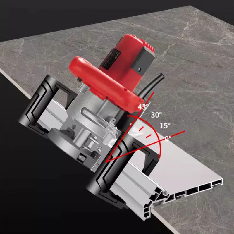 Smussatrice elettrica per piastrelle di ceramica ad alta precisione 43 ° senza polvere utensile da costruzione smusso per piastrelle 220V