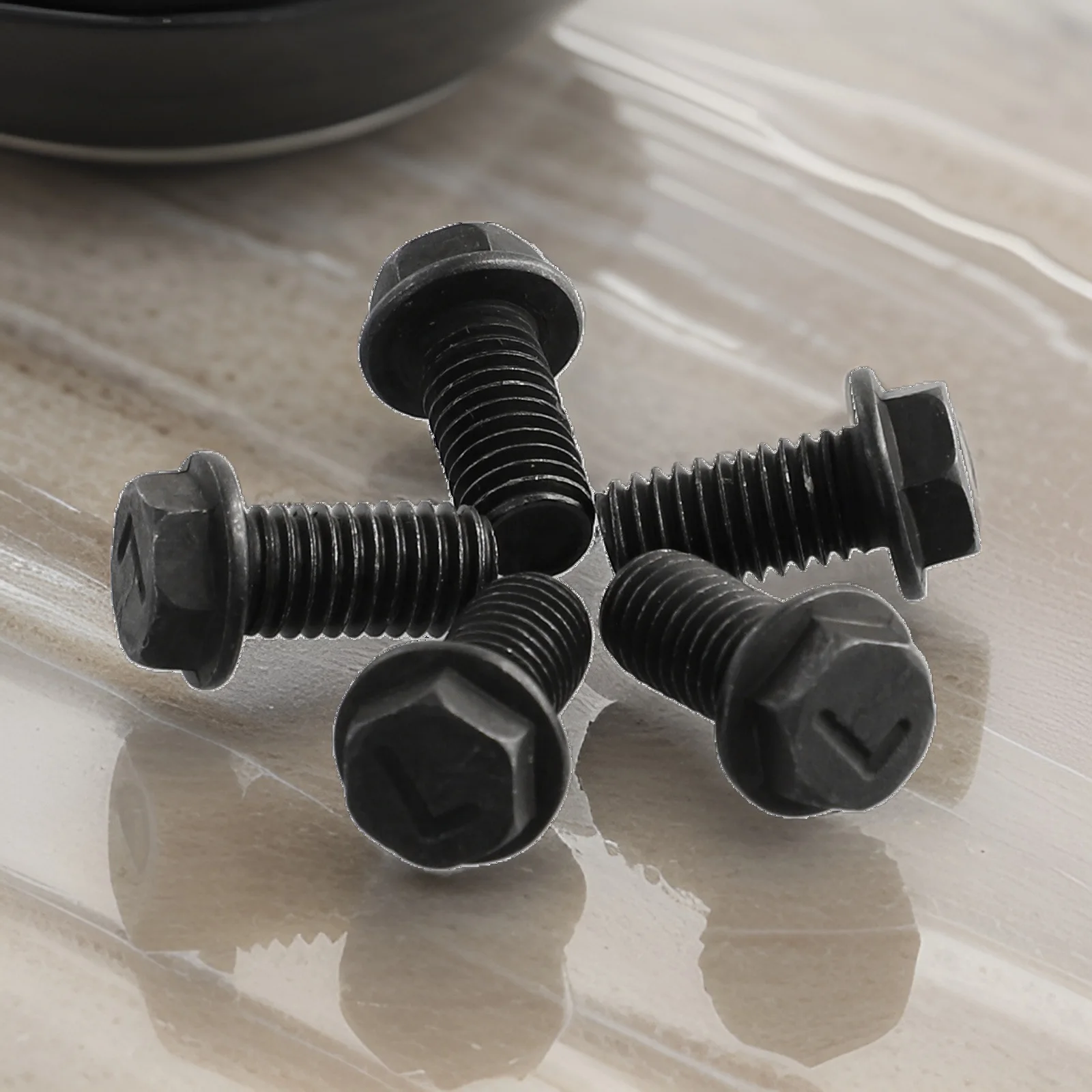 Винт 5 шт. для режущего станка, высокое качество, 5 шт., левая резьба, шестигранный фланец, винты пильного полотна для режущего станка