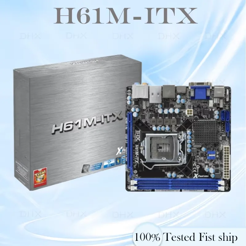 For Asrock H61M-ITX Motherboard 16GB HDMI LGA 1155 DDR3 Mini-ITX H61 Mainboard 100% Tested Fully Work be shipp quickly DH