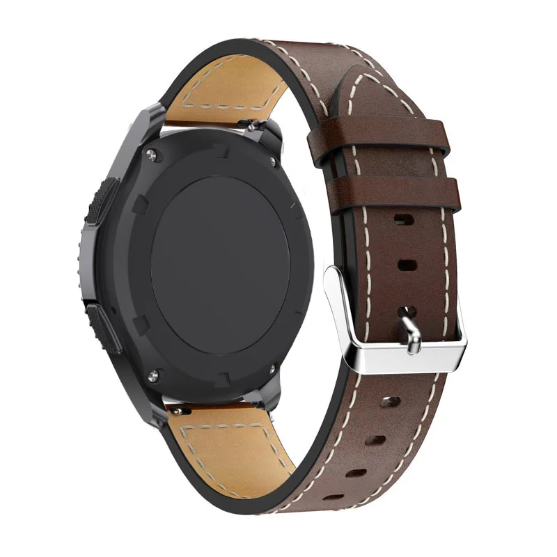 Correia de couro para Samsung Galaxy Watch, pulseira clássica, pulseira estilo business, relógio 6, 5, 4, engrenagem S2, 20mm