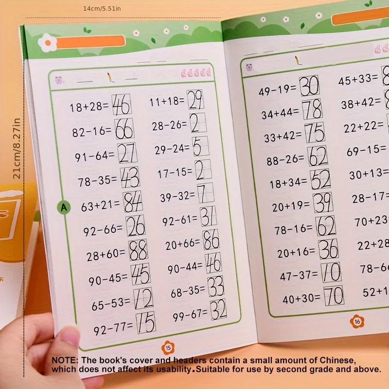 4-Book Set: Mixed Math Operations Practice Workbooks | Addition, Subtraction, Multiplication, Division | Graded Exercises for 2n