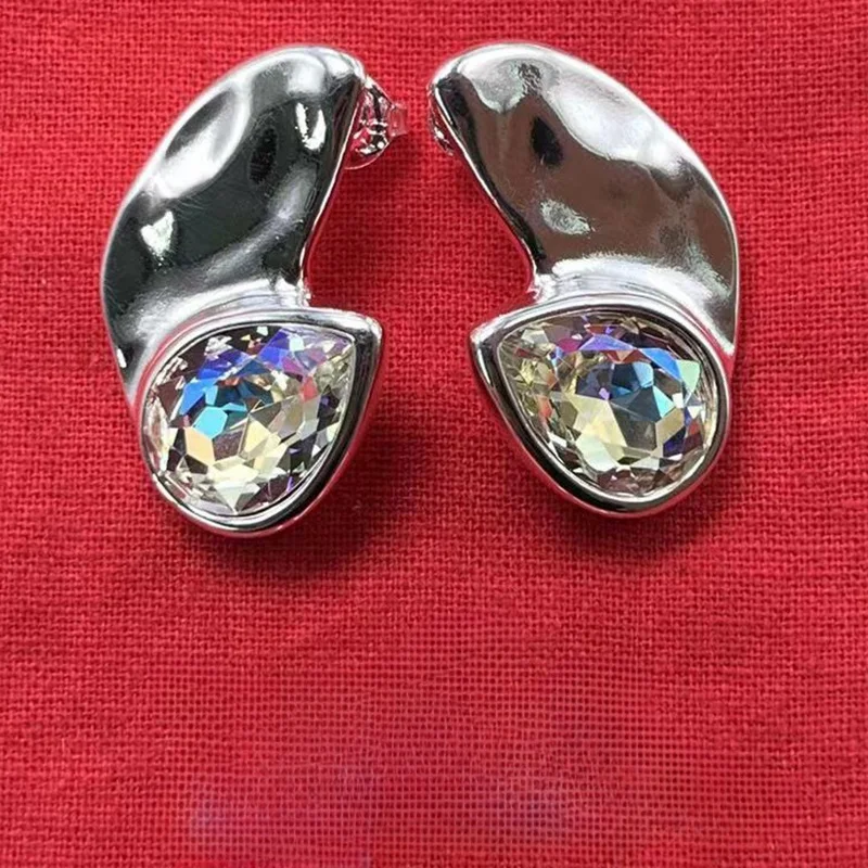 2023 New UNO European and American Fashion Exquisite Simple High Quality Gem Women's Earrings Jewelry Gift Bag